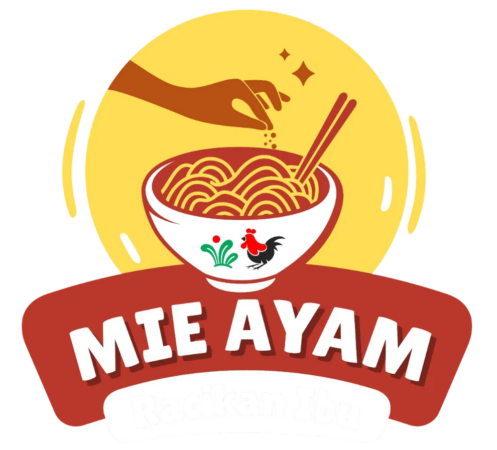 logo bakso dan mie ayam racikan ibu
